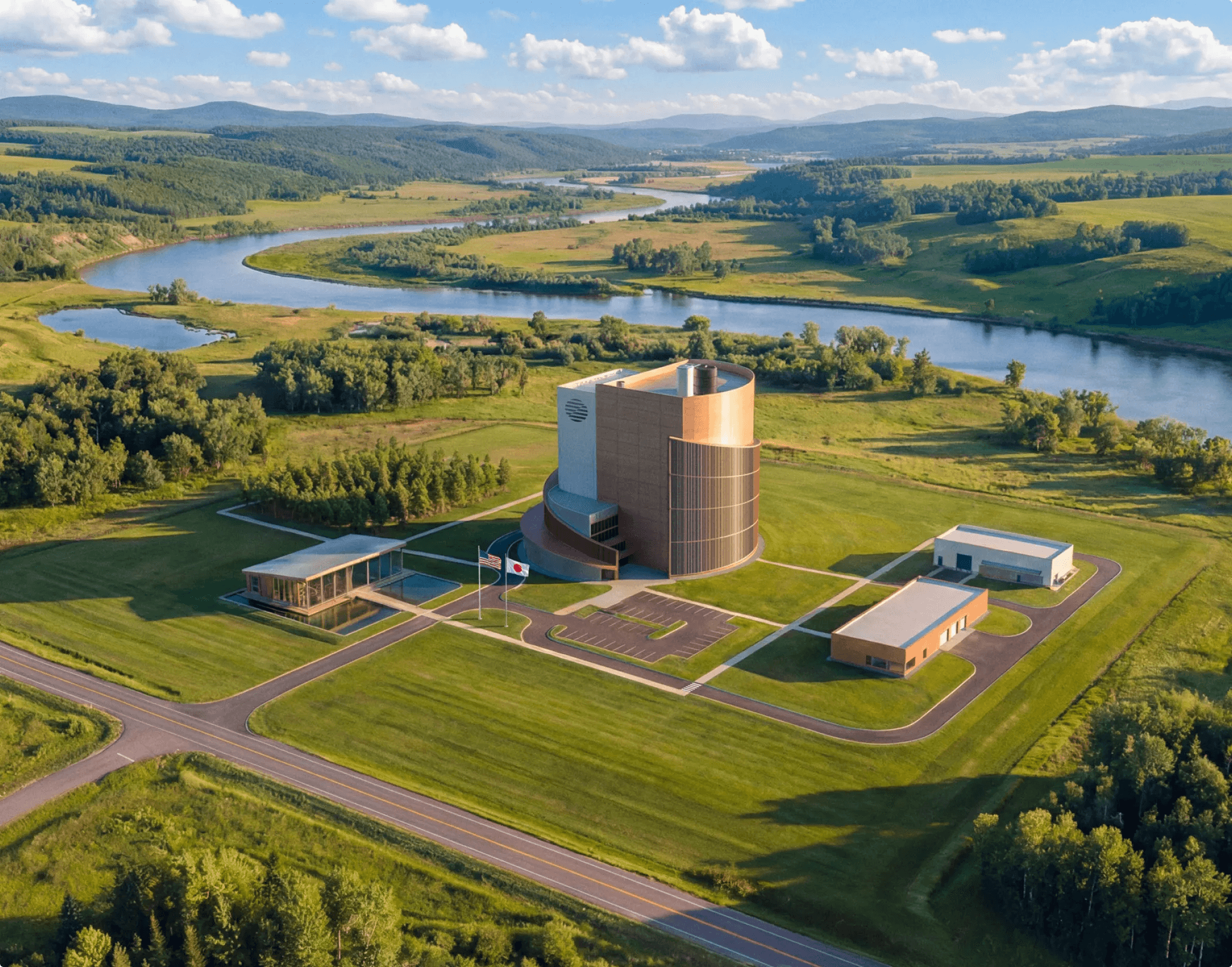 Aerial view of the Kitozyme production site